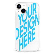 Lade das Bild in den Galerie-Viewer, Personalisierte TPU Clear Cover iPhone 14 / iPhone 14 Plus / iPhone 14 Pro / iPhone 14 Pro Max Handyhülle Schutzhülle mit Fotos Muster Text Logo selbst gestalten und bedrucken