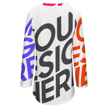 Lade das Bild in den Galerie-Viewer, Multi-Image-Druck Damen / Frauen Raglan Shirt Langarmshirt BL mit Fotos Muster Text Logo selbst gestalten und bedrucken