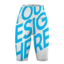 Lade das Bild in den Galerie-Viewer, 1/2 Yoga Hose Sporthose Kurz Tights Y10B Für Damen / Frauen Selbst Gestalten Und Bedrucken