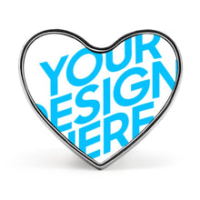 Lade das Bild in den Galerie-Viewer, "Liebe" "Love" Herz-Form Abzeichen mit Fotos Muster Text Logo selbst gestalten und bedrucken