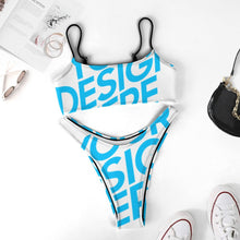 Lade das Bild in den Galerie-Viewer, Einzelbilddruck Push-Up Bustier Bikini Set 2 tlg. S100D55 Damen mit Foto Muster Text Logo selbst gestalten und bedrucken