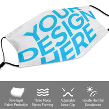Lade das Bild in den Galerie-Viewer, Waschbare Mund-Nasen-Maske Kindermaske mit Tasche ohne Filter AllOver Druck – vollflächig gestaltbar selbst gestalten und bedrucken