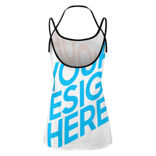 Lade das Bild in den Galerie-Viewer, Große Größen Damen / Frauen Multi-Image-Druck Sexy Spaghetti Tank Top Spaghettiträger-Top Sommer MK Over Size mit Fotos Muster Text Logo selbst gestalten und bedrucken