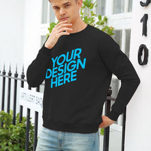 Lade das Bild in den Galerie-Viewer, 100% Baumwolle Rundhalspullover Sweatshirts Vorderdruck A-071 für Herren Männer mit Foto Text selbst gestalten und bedrucken