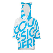 Lade das Bild in den Galerie-Viewer, Hoodie Kapuzenpullover mit 3/4 Arm SDS004 mit Fotos Muster Text Logo selbst gestalten und bedrucken