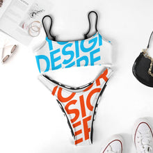 Lade das Bild in den Galerie-Viewer, Multi Images Druck Push-Up Bustier Bikini Set 2 tlg. S100D55 Damen mit Foto Muster Text Logo selbst gestalten und bedrucken