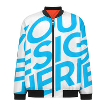 Lade das Bild in den Galerie-Viewer, Einzelbild-Design Herren / Männer Jacke Bomber Jacket mit Zipper BMJ mit Foto Design Motiv Text selbst gestalten und bedrucken