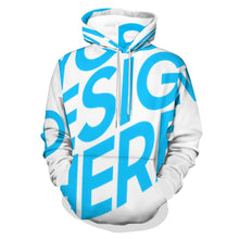Lade das Bild in den Galerie-Viewer, Unisex Damen / Herren Einzelbilddruck Premium Sweatshirt Kapuzenpullover in Übergröße mit doppel Kapuzen mit Fotos Muster Text Logo selbst gestalten und bedrucken