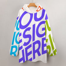 Lade das Bild in den Galerie-Viewer, Mehrbilddruck Decken Kapuzenpullover Lang für Herren & Männer B4122 mit Foto Muster Text Logo selbst gestalten und bedrucken