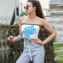 Lade das Bild in den Galerie-Viewer, Hübsches Bandeau Tube Top Y04 - Damen / Frauen - selbst gestalten und bedrucken