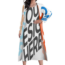 Lade das Bild in den Galerie-Viewer, Multi-Image-Druck Damen & Frauen Abendanzug Kleid Set STZ 2tlg. Set mit Fotos Muster Text Logo selbst gestalten und bedrucken
