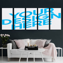 Lade das Bild in den Galerie-Viewer, Vertikale Version 1:2 hängende Poster Ganzes Bild 5 Panel / Wandbilder 5-teilig / Leinwand Malerei mit Foto selbst gestalten und bedrucken
