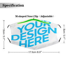 Lade das Bild in den Galerie-Viewer, 2 Stück / Packung Kinder Mund-Nasen-Maske Gesichtsmaske mit Filter mit Foto selbst gestalten und bedrucken