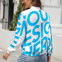 Lade das Bild in den Galerie-Viewer, Outdoorjacke Modische Kurzjacke mit Reißverschluss LLJK für Damen Frauen selbst gestalten und bedrucken