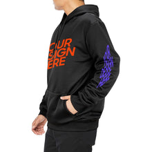 Lade das Bild in den Galerie-Viewer, Unisex Damen / Herren Kapuzenpullover Vorder- und Rückseitendruck + beide Ärmel Druck mit Fotos Muster Text Logo selbst gestalten und bedrucken
