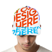 Lade das Bild in den Galerie-Viewer, Gebogene Gummi Snapback Cap Baseballkappe aus Polyester mit Voll-Druck selbst gestalten und bedrucken