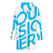 Lade das Bild in den Galerie-Viewer, Einzelbild-Design Mädchen Damen / Frauen Hoodie Sweatshirt Oversized Decke Kapuzenpullover Kuschelpullover MTY01 mit Foto Design Motiv Text selbst gestalten und bedrucken