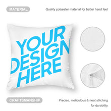 Lade das Bild in den Galerie-Viewer, Kissenbezug Kissenhülle 100% Polyester in 9 Maßen verfügbar 30x30cm, 35x35cm, 40x40cm, 43x43cm, 45x45cm, 50x50cm, 55x55cm, 60x60cm, 80x80cm mit Fotos Muster Text Logo selbst gestalten und bedrucken