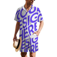 Lade das Bild in den Galerie-Viewer, Einzelbild-Design Herren / Männer Kurzarmhemd Set Kurzarm und Shorts B339D1P mit Foto Design Motiv Text selbst gestalten und bedrucken