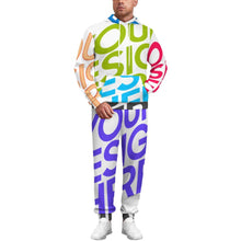 Lade das Bild in den Galerie-Viewer, Multi-Image-Design Unisex Jogginganzug Trainingsanzug SET Jogginghose & Hoodie Damen Herren mit Foto Design Motiv Text selbst gestalten und bedrucken