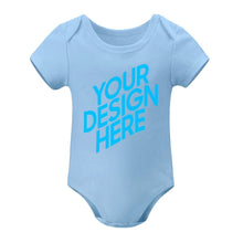 Lade das Bild in den Galerie-Viewer, Overall Kurzarm Strampler Baby Bodysuit mit Foto Text selbst gestalten und bedrucken