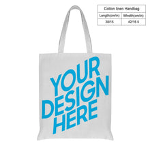 Lade das Bild in den Galerie-Viewer, Beidseitiger Druck 38*42cm Baumwolle und Leinen Tote Tasche Jutebeutel Stoffbeutel Einkaufstasche selbst gestalten und bedrucken