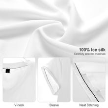 Lade das Bild in den Galerie-Viewer, Stylisches TSHIRT T-Shirt Kleid Kurzarm Kleid Damen knielang mit V-Ausschnitt mit Foto selbst gestalten und bedrucken