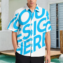 Lade das Bild in den Galerie-Viewer, Einzelbilddruck Kurzarmhemd Businesshemd mit Brusttasche B339 für Männer mit Fotos Muster Text Logo selbst gestalten und bedrucken