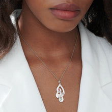 Lade das Bild in den Galerie-Viewer, Gravierte Familienanhänger-Halskette mit Geburtssteinen X0030 in 925 Sterling Silber mit 18K Gold / Roségold Vergoldung Länge verstellbar selbst gestalten