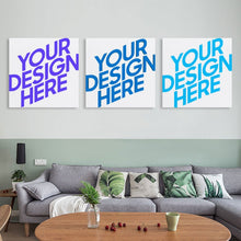 Lade das Bild in den Galerie-Viewer, Multi-Image-Design Druck Quadrat-Stil 3 Panel hängende Poster / Leinwandbild 3-teilig / Leinwand Malerei mit Foto selbst gestalten und bedrucken