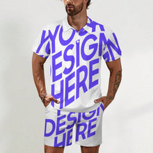 Lade das Bild in den Galerie-Viewer, Einzelbild-Design Kurzarm Männer Shorty Polo Shirt Set mit Short A46TZ mit Foto Design Motiv Text selbst gestalten und bedrucken