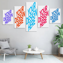 Lade das Bild in den Galerie-Viewer, 5 Panel hängende Poster Multi-Image-Design ( Vertikale Kombination ) / Leinwandbild 5-teilig / Wandbilder mit Foto selbst gestalten und bedrucken