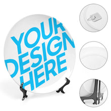 Lade das Bild in den Galerie-Viewer, Dekorativer Teller aus Bone China mit Fotos Muster Text Logo selbst gestalten und bedrucken