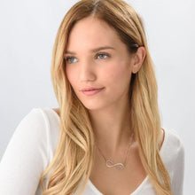 Lade das Bild in den Galerie-Viewer, Personalisierte Infinity Unendlichkeits Namenskette X0089 mit 18K Gold Roségold Vergoldung selbst gestalten