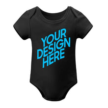 Lade das Bild in den Galerie-Viewer, Overall Kurzarm Strampler Baby Bodysuit mit Foto Text selbst gestalten und bedrucken