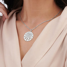 Lade das Bild in den Galerie-Viewer, Damen "Rund" Halskette Familienkette mit Anhänger aus 925 Sterling Silber X0010 mit Vergoldung / Rosévergoldung mit Gravur selbst gestalten