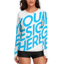 Lade das Bild in den Galerie-Viewer, Sonnenschutz T-Shirt TSHIRT mit vollem Arm Langarmshirt NZ143 Damen / Frauen mit Foto / Text selbst gestalten und bedrucken
