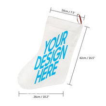 Lade das Bild in den Galerie-Viewer, Kurzer Plüsch Weihnachtssocken Weiß-Stil 26x42cm selbst gestalten und bedrucken