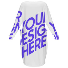 Lade das Bild in den Galerie-Viewer, Einzelbild-Design Damen Fashion Langarm Kleid mit Taschen ZO mit Foto Design Motiv Text selbst gestalten und bedrucken
