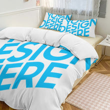 Lade das Bild in den Galerie-Viewer, Dicke Foto Bettwäsche 3 teilig (1 Bettbezug und 2 Kissenbezüge mit einseitigem Druck, alles individuell gestaltbar) mit Foto Design Motiv Text selbst gestalten und bedrucken