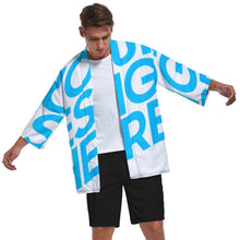 Lade das Bild in den Galerie-Viewer, Einzelbilddruck Männer / Herren Sommer Hemd Kimono Cardigan Jacke Japanisch Retro mit 3/4 Arm ZS904 mit Fotos Muster Text Logo selbst gestalten und bedrucken