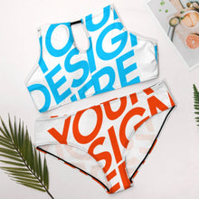 Lade das Bild in den Galerie-Viewer, Große Größen Einzelbilddruck Damen / Frauen Push-Up Bustier Bikinis Set BK2040 mit Fotos Muster Text Logo selbst gestalten und bedrucken