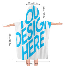 Lade das Bild in den Galerie-Viewer, Kinder Badetuch Strandtuch mit Kapuze für Kinder mit Foto selbst gestalten und bedrucken