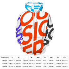 Lade das Bild in den Galerie-Viewer, Multi-Image-Druck Frauen / Männer Premium Sweatshirt Kapuzenpullover in Übergröße mit doppel Kapuzen mit Fotos Muster Text Logo selbst gestalten und bedrucken