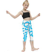 Lade das Bild in den Galerie-Viewer, Sportswear Verkürzte Yogahose 3/4 Relax Pants NT10 für Kinder mit Foto Text selbst gestalten und bedrucken