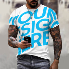 Lade das Bild in den Galerie-Viewer, Einzelbild-Design Vollprint 100% Baumwolle T-Shirt ay001 Männer / Herren mit Fotos Muster Text Logo selbst gestalten und bedrucken