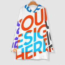 Lade das Bild in den Galerie-Viewer, Multi-Image-Design Damen / Frauen Mädchen Übergroße Hoodie Sweatshirt Decke Superwarme Kapuzenpullover Kuschelpullover MTY01 mit Foto Design Motiv Text selbst gestalten und bedrucken