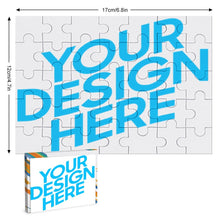Lade das Bild in den Galerie-Viewer, Foto Puzzle Holz Spielzeug mit flachem Box - horizontale Version - selbst gestalten und bedrucken