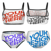 Lade das Bild in den Galerie-Viewer, Multi-Image-Design Kinder Mädchen Bademode Bikini Bade-Set NT009 mit Foto Design Motiv Text selbst gestalten und bedrucken