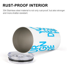 Lade das Bild in den Galerie-Viewer, 304 Edelstahl Vertikale Becher mit Deckel Thermobecher 300ml mit Fotos Muster Text Logo selbst gestalten und bedrucken